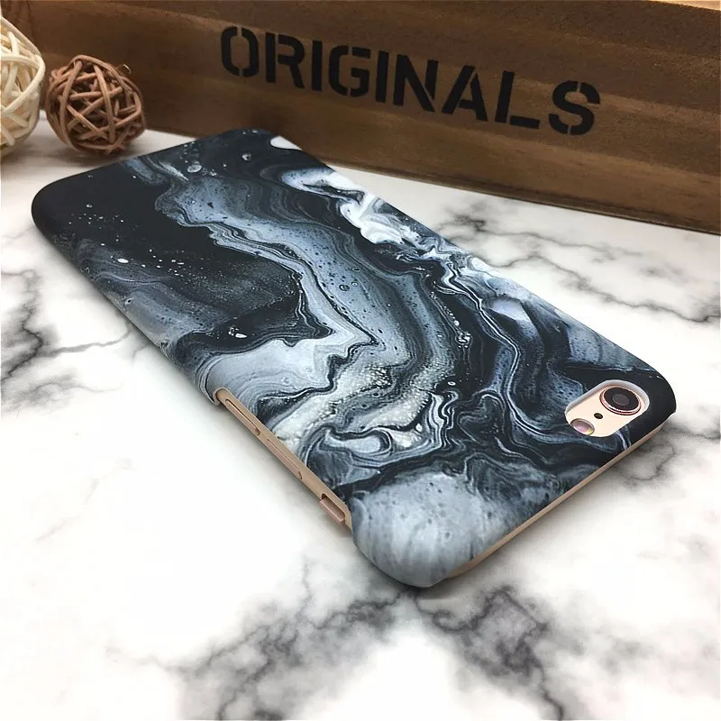 Мода Уникальный Мраморный Камень Жесткий Матовый Пластик Ультра Тонкий Чехол