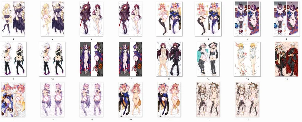 Fate/grand order FGO аниме персонажи shuten douji & scathach jeanne наволочка для подушки (fate/extra) тела