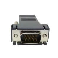 VGA RGB 15-контактный Удлинитель со штекером на Lan Cat5 Cat5e RJ45 Ethernet гнездовой адаптер