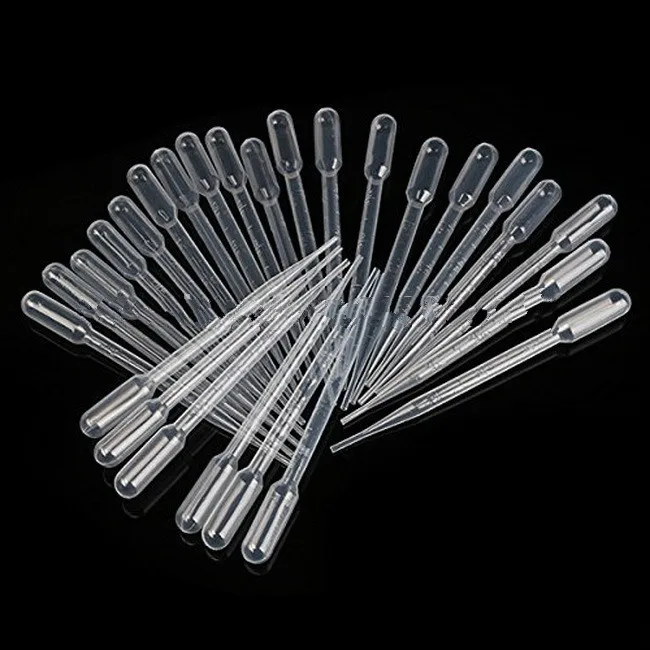 

New 100PCS 3ML Plastic Test Tubes Liquid Drop Eye Dropper Pasteur Transfer Pipette For Perfume Scent Essential Oil Sample