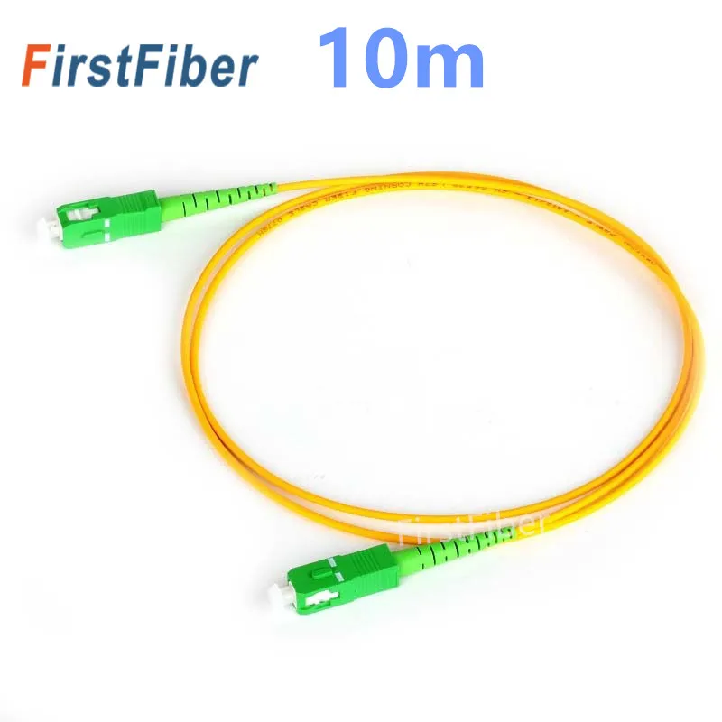 Соединительный кабель FirstFiber 10 м SC APC для G657A соединительный коммутационный шнур