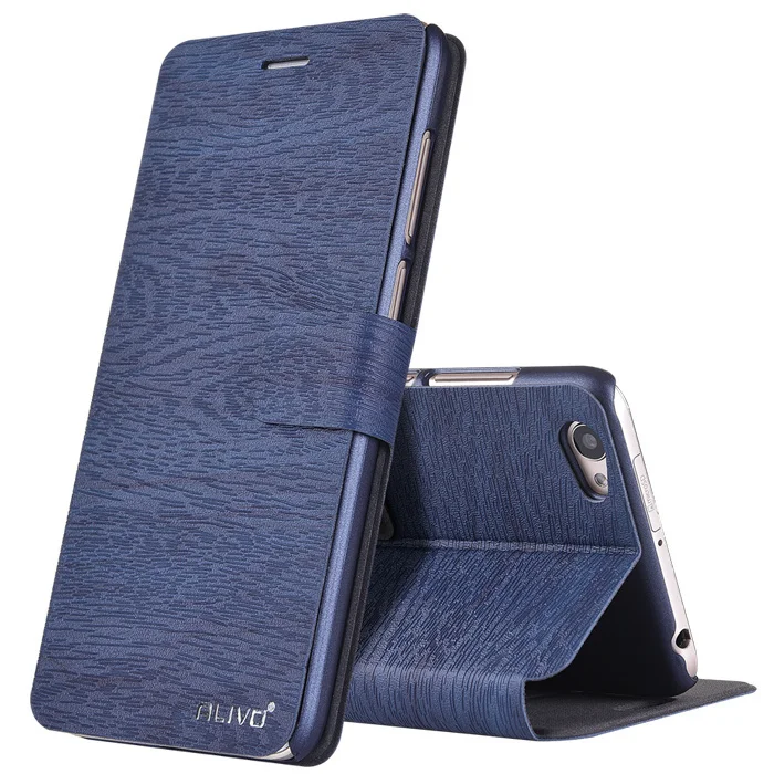 Чехол ALIVO для BBK VIVO Y55 серия из искусственной кожи с деревянным узором + книжка