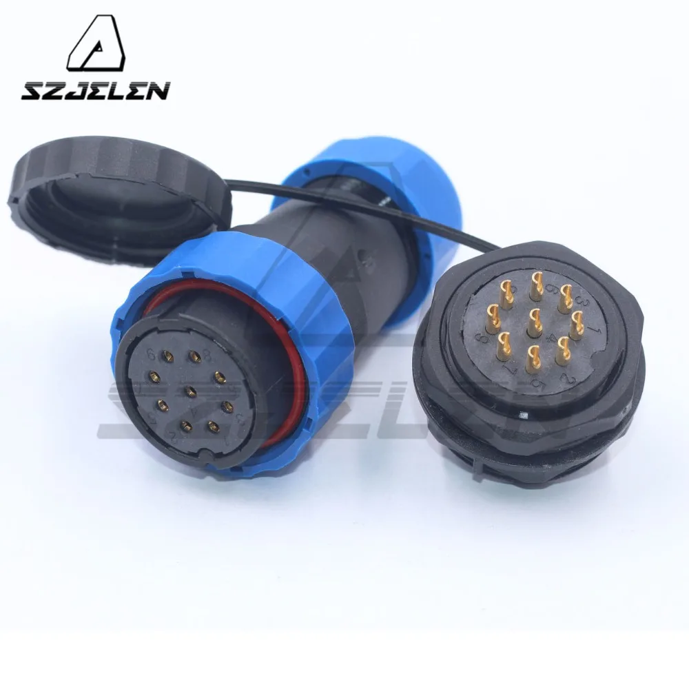 SD28TP ZM 28 мм 9 контактный водонепроницаемый круглый кабельный разъем IP67