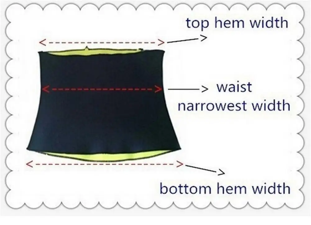 Женский Формирователь живота неопрена термальный пояс для похудения