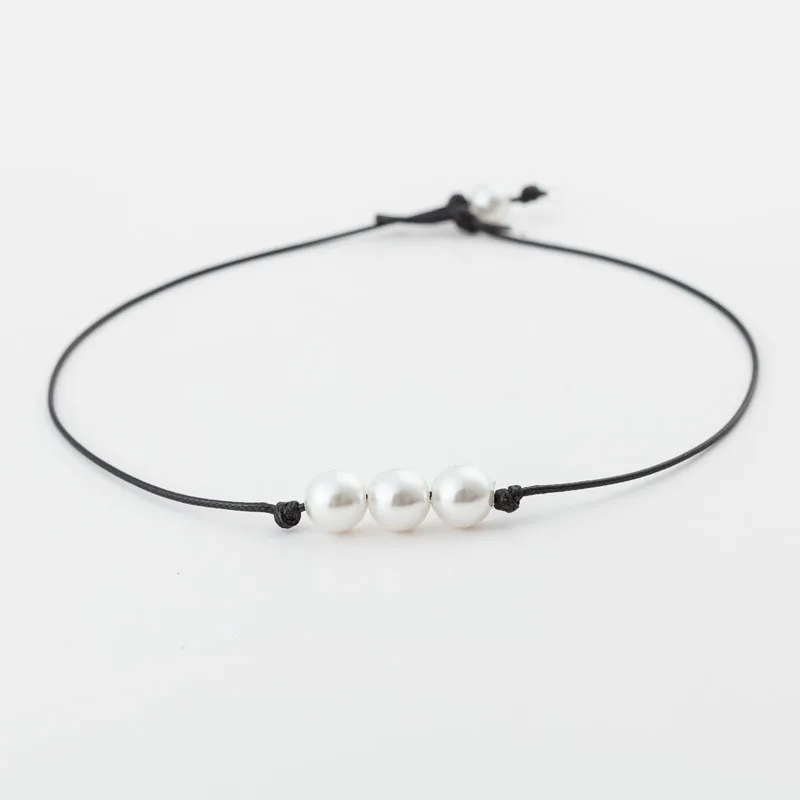 2019 новый простой жемчужный Подвеска из натурального камня ожерелье DIY ручной