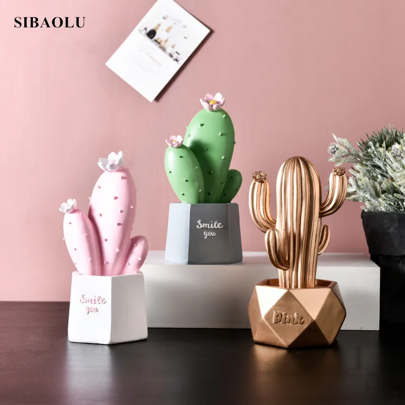 Фон для спальни имитация смолы кактус украшения INS смола феи украшение сада дома