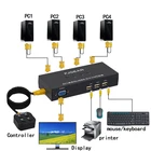 Kvm-переключатель, 4 порта usb, vga, проводной пульт дистанционного управления, выбор с кабелем, высокое разрешение 1920x1440
