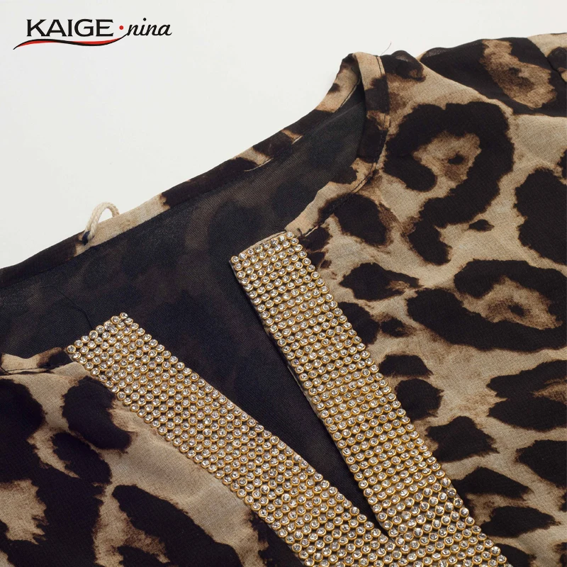 Kaige. Nina/Лидер продаж модное женское леопардовое платье повседневные
