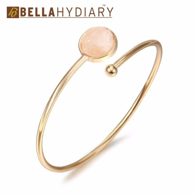 Bijoux, Европейский геометрический круглый, из смолы, Druzy, винтажное ювелирное изделие, ассиметричная ручная манжета, регулируемый браслет для женщин, браслеты Bileklik