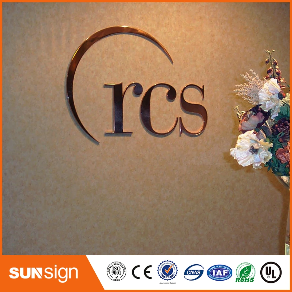 High quality stainless steel led channel letter metal painted channel letter