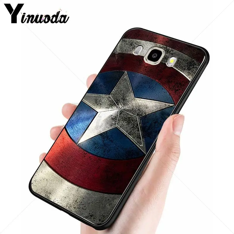 Yinuoda супергерой marvel Капитан Америка защитный чехол для телефона Samsung Galaxy j6plus j7 prime