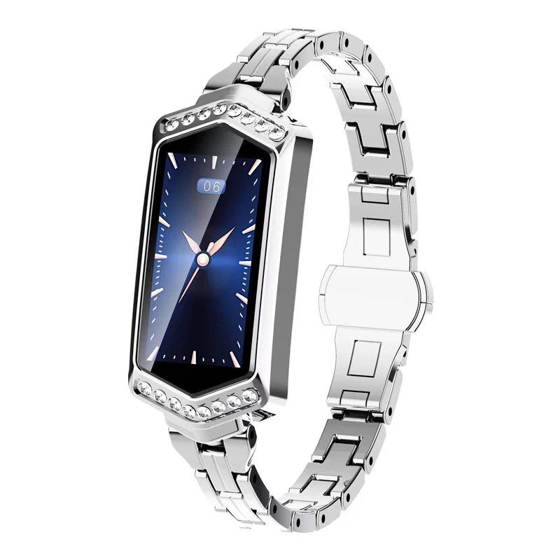 Sliver Greentiger B78 gps Смарт-часы для женщин IP67 Водонепроницаемый фитнес-трекер Браслет монитор сердечного ритма кровяное давление Smartwatch VS H8 - Цвет: Sliver
