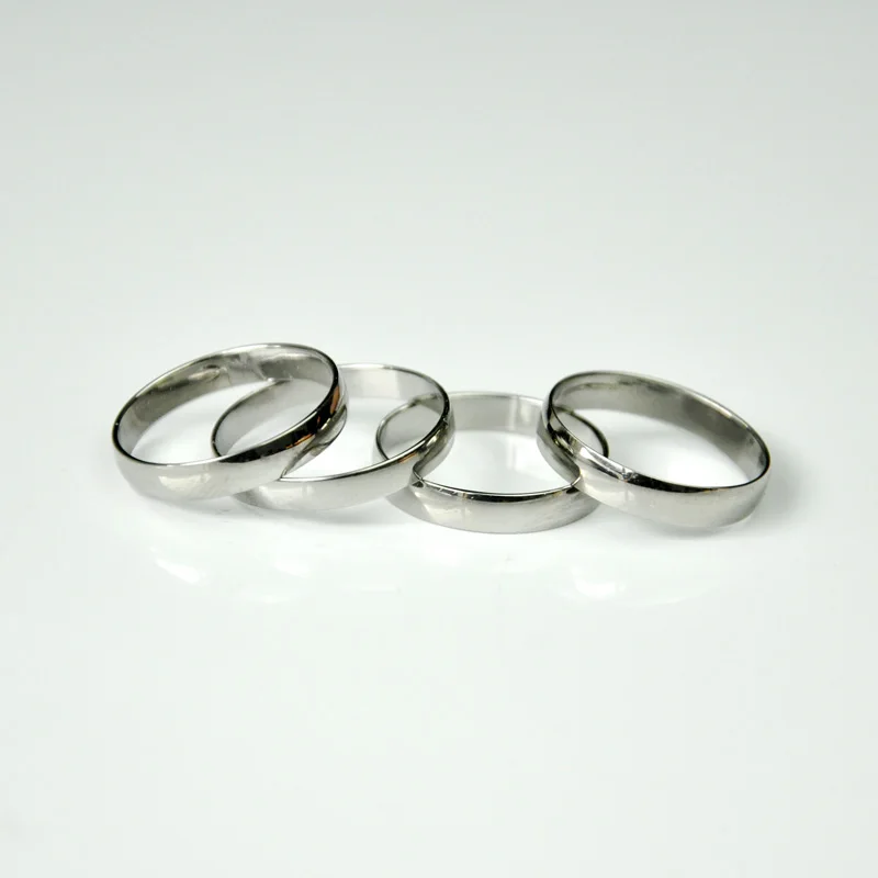 30 шт новые дешевые гладкие посеребренные кольца из нержавеющей стали для женщин