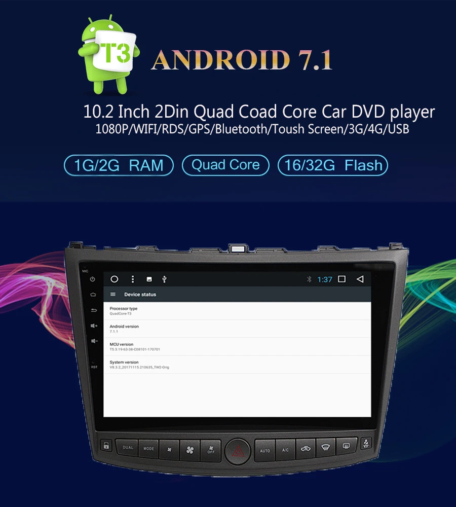 Asvegen 10,2 ''автомобильный dvd-плеер для Lexus IS250 is200 300 2006-2011 Android 7,1 сенсорный экран gps навигация автомобильное радио мультимедиа