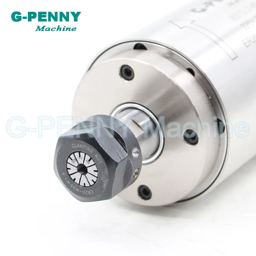 220v/380v 2.2KW ER20 water cooled spindle CNC 80x230mm DIY motor 4 bearings &amp 80mm cast aluminium round bracket! | Инструменты