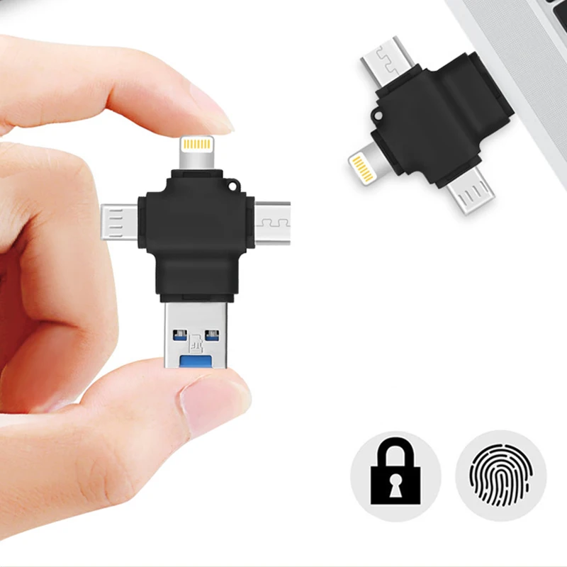 4 в 1 мульти OTG Тип C мобильный телефон USB флэш-накопитель 3,0 Для Apple Android Тип C USB 3,0 16 ГБ 32 ГБ 64 ГБ 128 ГБ флэш-памяти