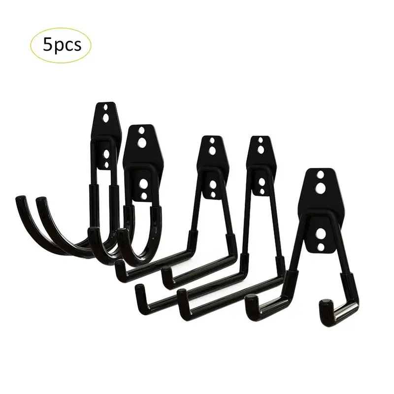 Complete set Крюк металлический настенный держатель двойной крюк для хранения велосипедов Гараж Экономия пространства вешалка Органайзер стойка - Цвет: Complete set