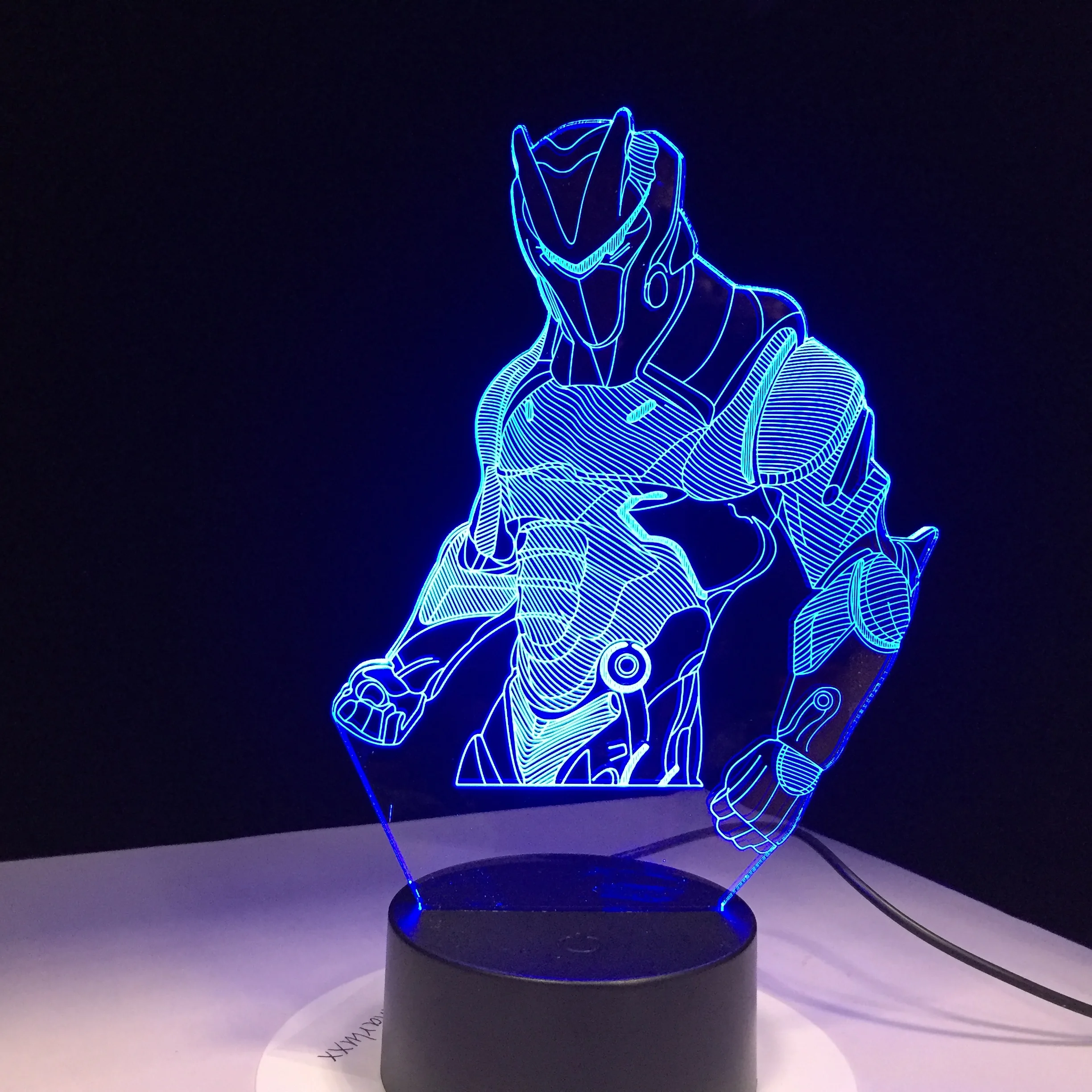 Лидер продаж экшн фигурка 3D лампа кристалл RGB сменная настроения 7 цветов