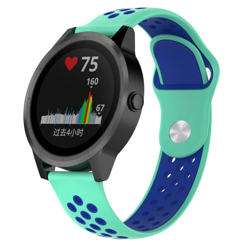 Новый 20 мм сменный силиконовый ремешок для наручных часов Garmin vivoactive3 vivomove HR