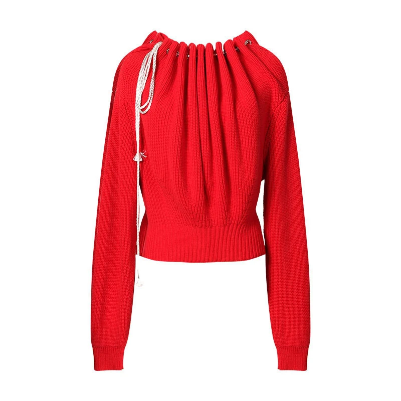 TWOTWINSTYLE Slash средства ухода за кожей шеи свитер женский с открытыми плечами