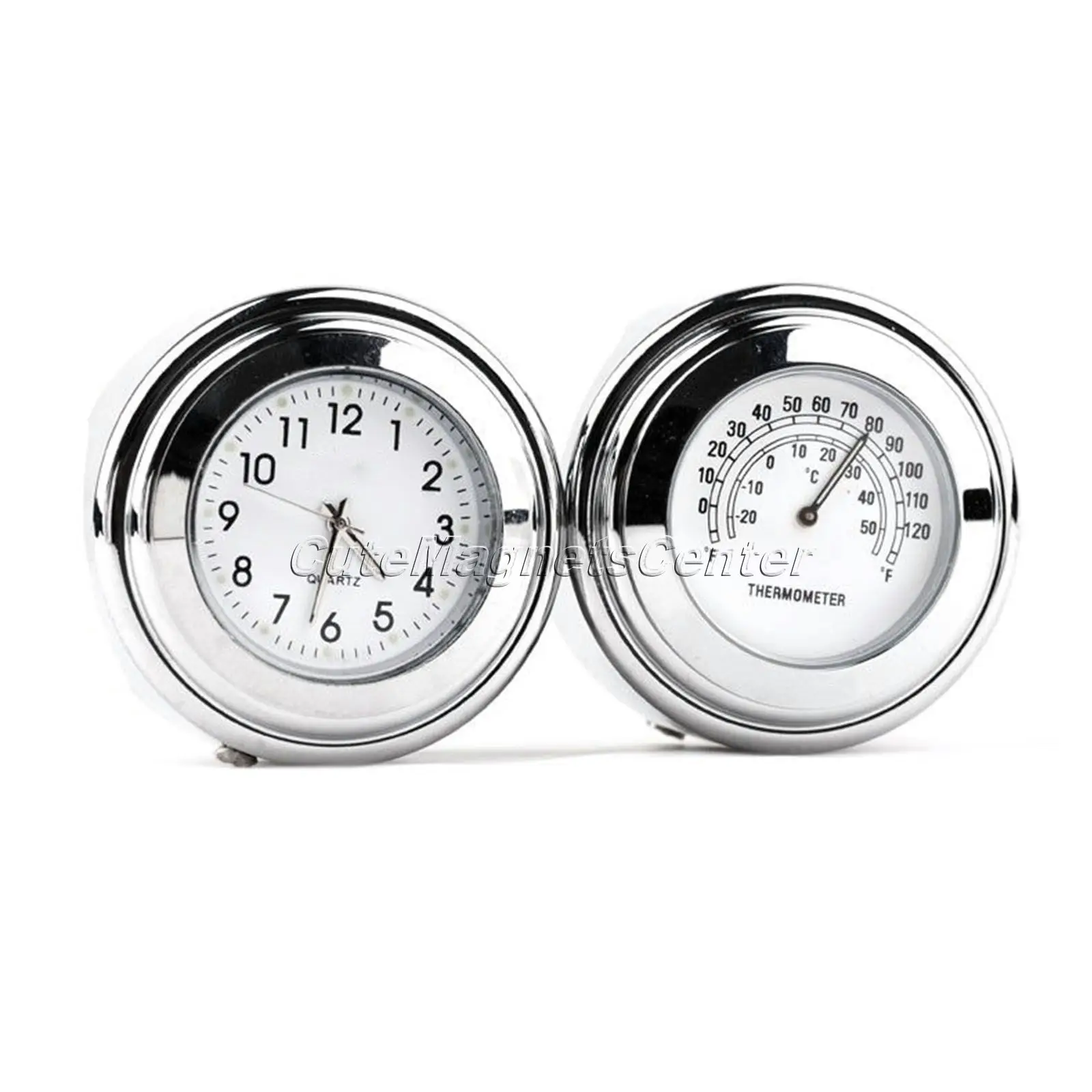 Часы мотоциклетные с термометром и алюминиевым ремешком 7/8 дюйма 1 дюйм|motorcycle clock