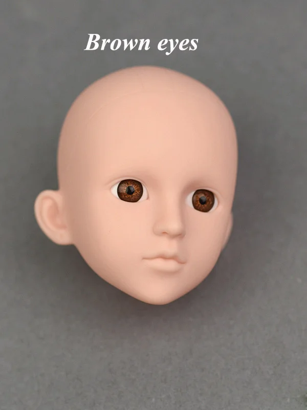 1/4 кукла Синьи головы/белая кожа 3D глаз кукла аксессуары DIY косплей для 1/4 Xinyi BJD SD Куклы Игрушки для девочек подарок - Цвет: brown eyeball