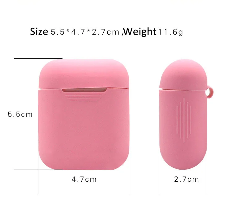 2018 новый силиконовый чехол ярких цветов для Apple AirPods Мягкий защитный наушников
