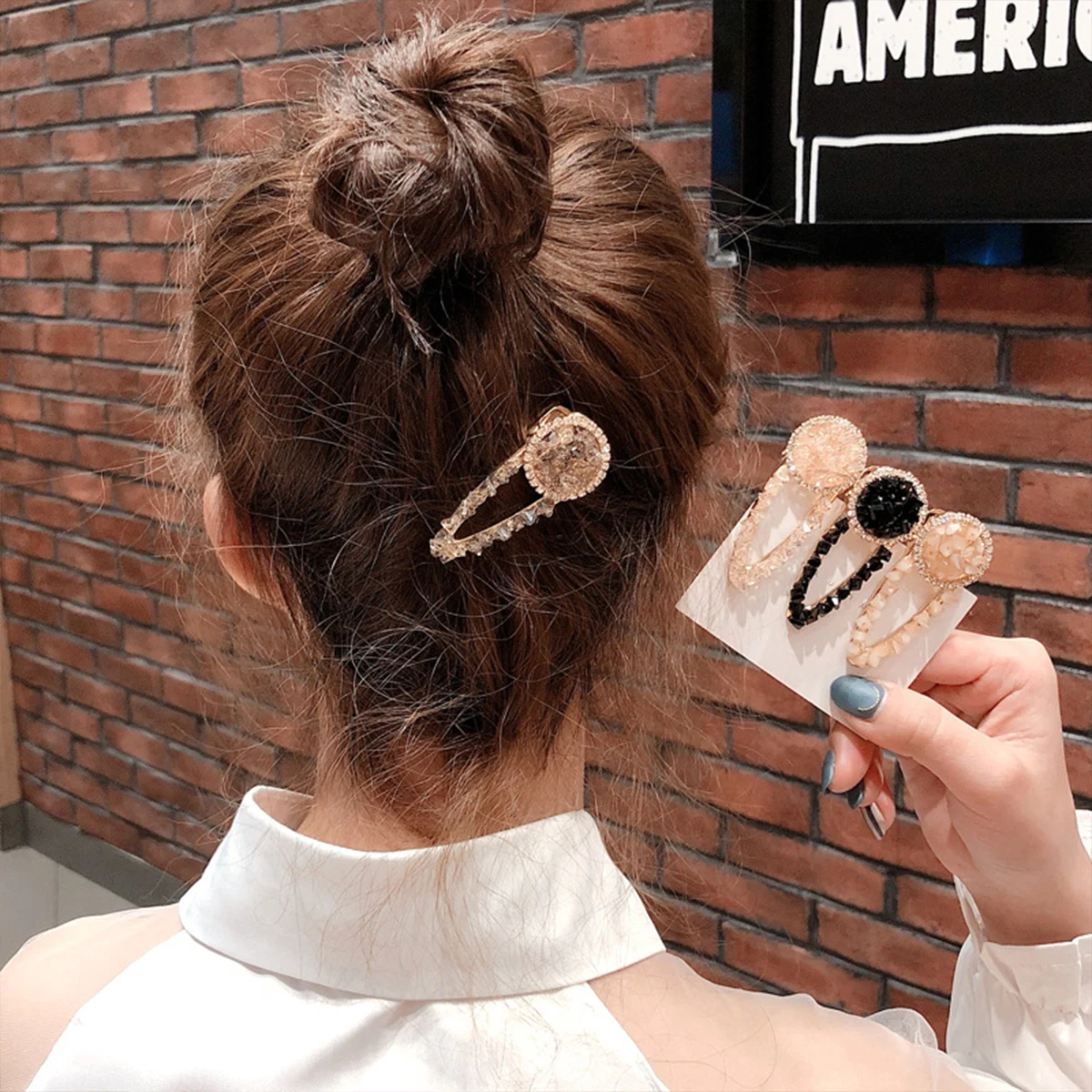 

2019 Exquisite Crystal Hairpins For Woman Girls Vintage Barrettes Hair Clips Femme Ornament Hair Accessories Tiara Headwear