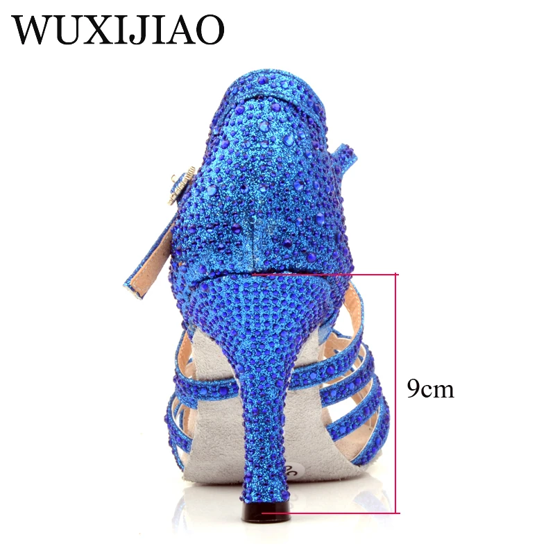 Женские туфли для латиноамериканских танцев WUXIJIAO золотистые серебристые со