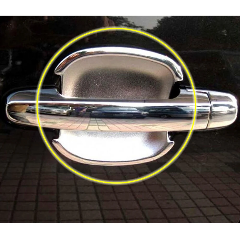 ABS Chrome 100% новый 4 шт. дверная ручка чаша подходит для SKODA Octavia Fabia Superb 2002 2003 2004 2005 2006