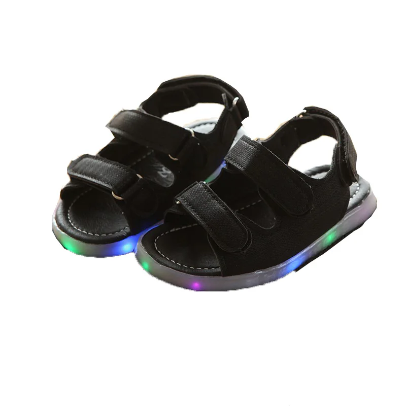 LED Kids Shoes Summer Baby Girl Sandals PU Children Soft Breathable Boy Fashion 2018 Light |
