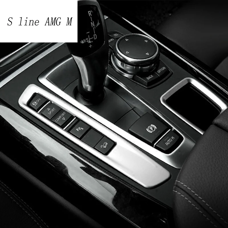 

Car Styling Central Handbrake Auto H Button Left side storage box Decorative Cover Trim for BMW X5 X6 F15 F16 auto Accessories