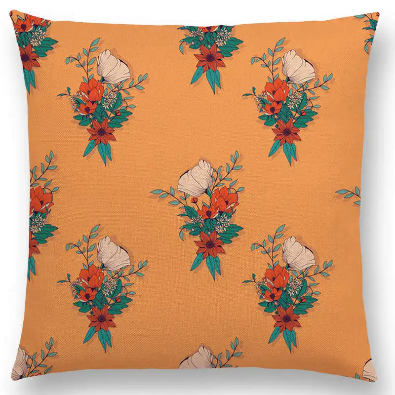 Чехлы на диванные подушки с цветочным рисунком цветные бабочки красивые цветы