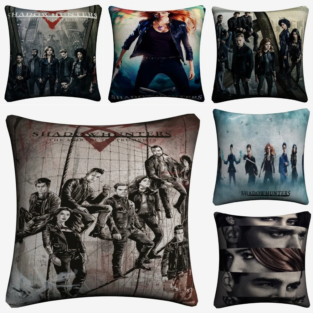 Чехлы для подушек из хлопка и льна Shadowhunters The Mortal Instruments 45x45 см мягкий чехол подушки