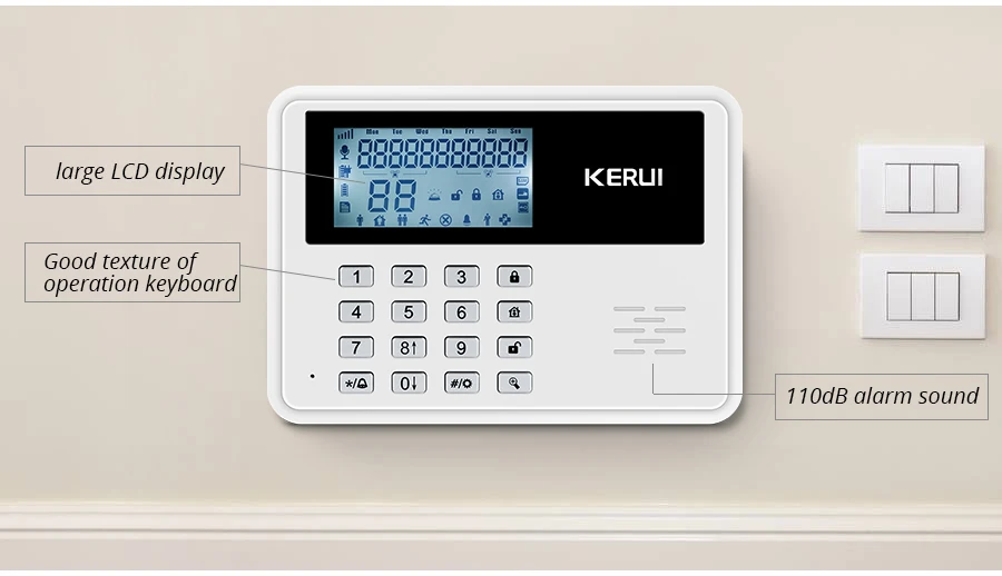 KERUI 5900G Голосовая подсказка GSM сигнализация с ЖК-дисплеем беспроводной дверной датчик Домашняя безопасность SIM SMS Охранная сигнализация