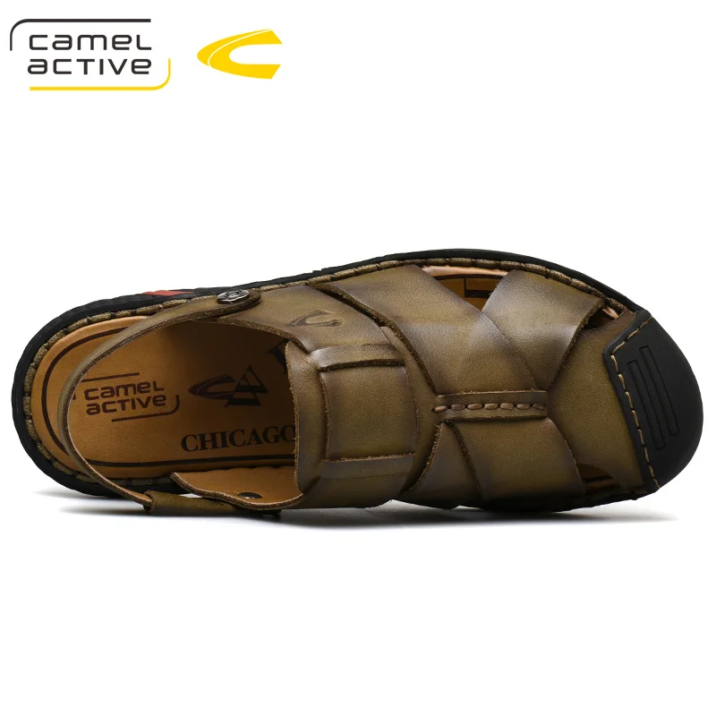 Мужские сандалии из натуральной кожи Camel Active повседневные деловые слиперы