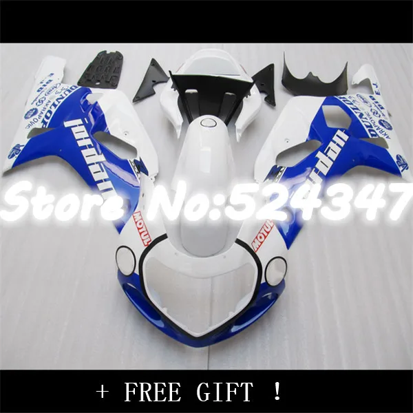 Nn синий белый для инъекции GSX R600 R750 GSXR 600 750 1996 1997 1998 1999 2000 Фабричный 96 97 98 99 00