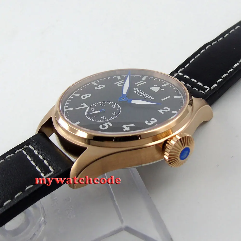 Автоматические Мужские и женские часы с сапфировым стеклом черным циферблатом 42