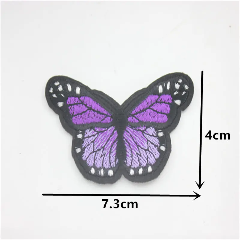 1 шт. нашивки с утюгом для одежды разноцветная вышитая заплатка в виде бабочки