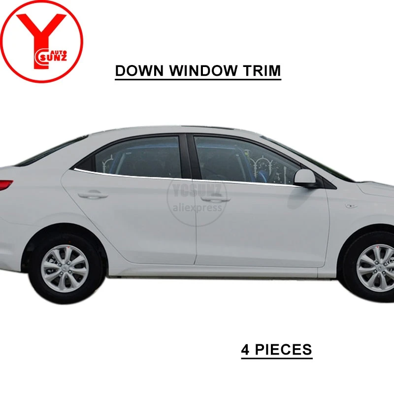 Нержавеющая сталь отделка окна автомобиля полосы литья для hyundai accent аксессуары