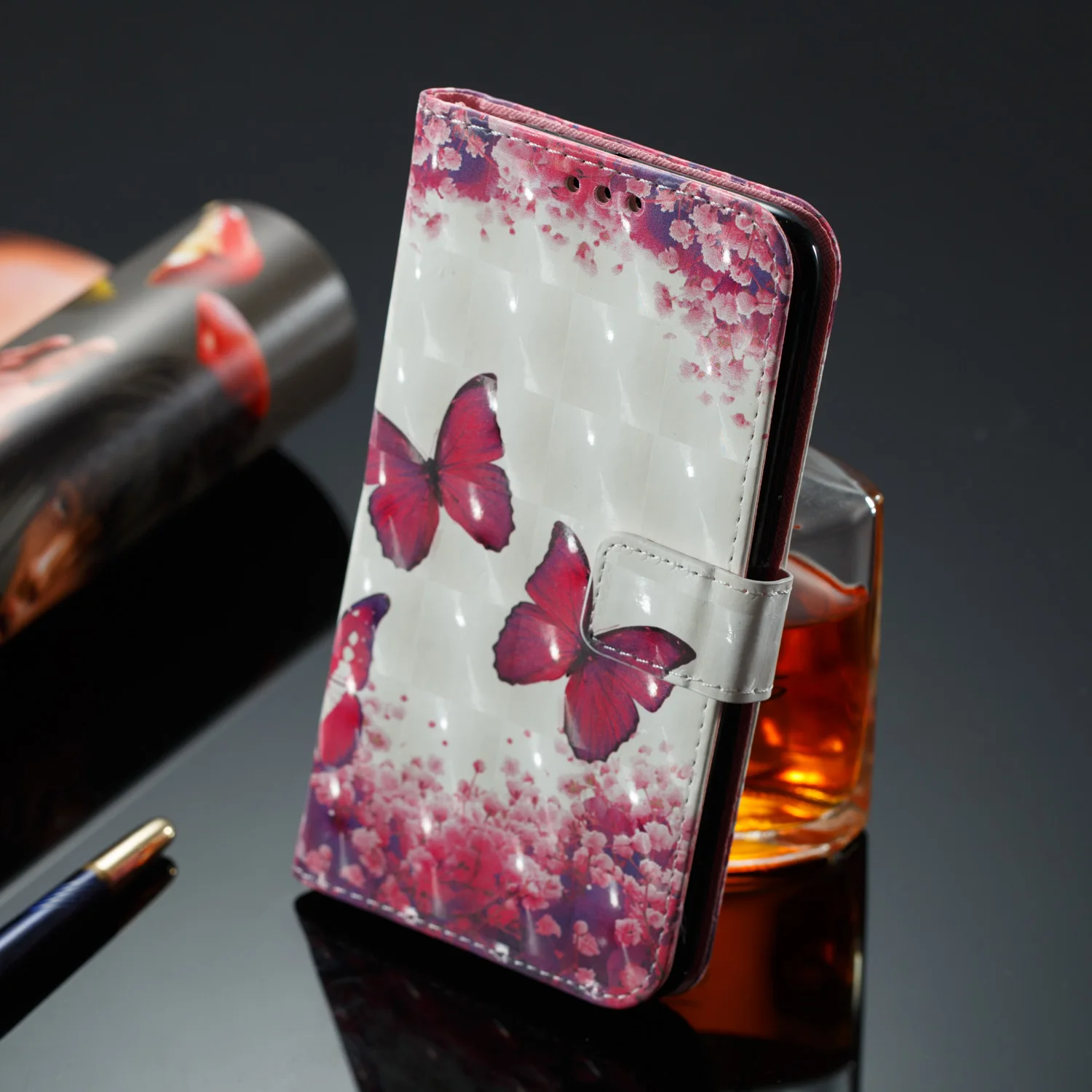 Чехол для OPPO R11 с 3D модным рисунком откидной кожаный чехол-книжка подставкой 5