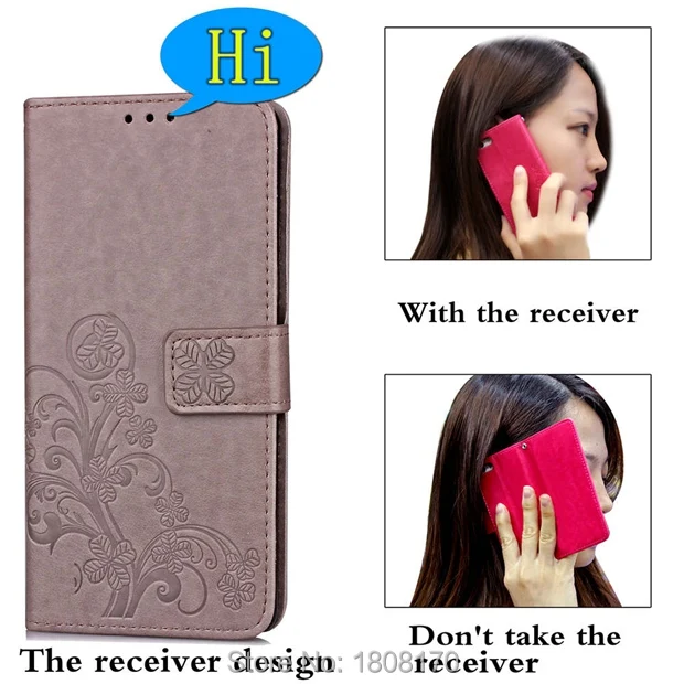 Кожаный чехол-бумажник C-ku с клевером для Xiaomi 8 Explorer ZTE N931 Samsung Galaxy J2 Pro 2018 A6 Plus J4 J6