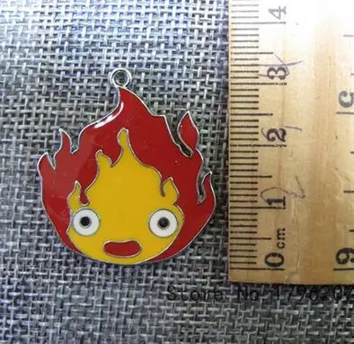 50 шт. мультфильм японское аниме пламени DIY эмаль металлический Шарм Подвески
