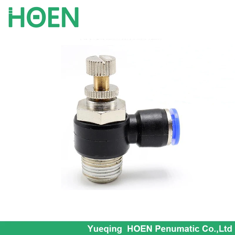 SL10-01 10mm Tube Quick Push in 1/8" thread SL Series Speed Flow Control Pneumatic Fittings Adjustable Air PU | Обустройство дома