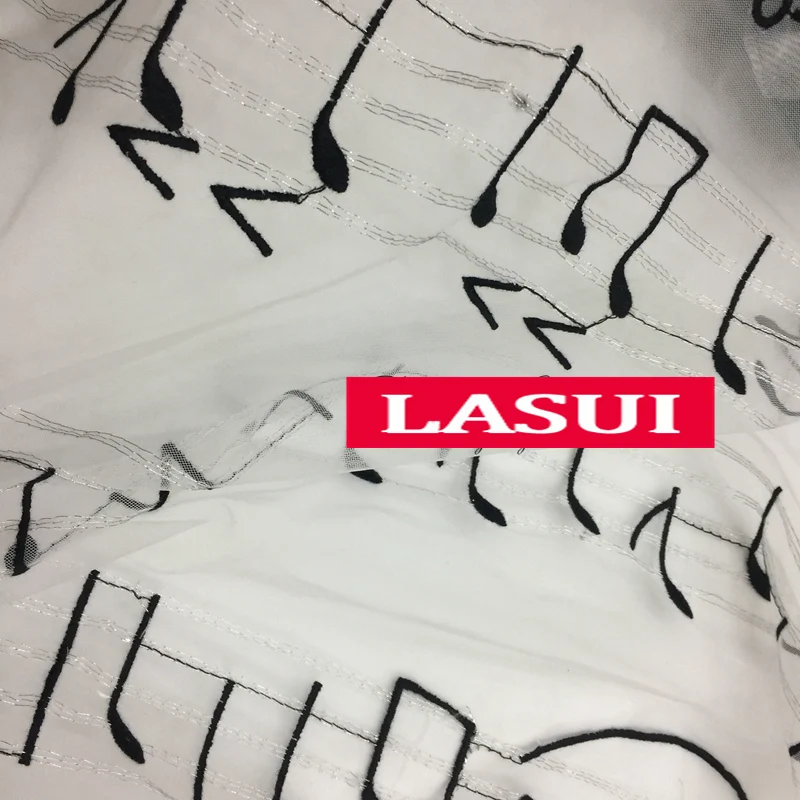 LASUI 1y/1 Лот Новый музыкальный символ музыкальная оценка вышитая Мягкая сетчатая