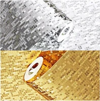 silver gold foil wallpaper glitter decor craft paper