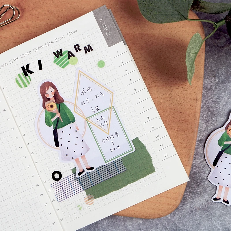 Клейкие заметки Kawaii счастливые девушки симпатичная мультяшная бумага Блокнот