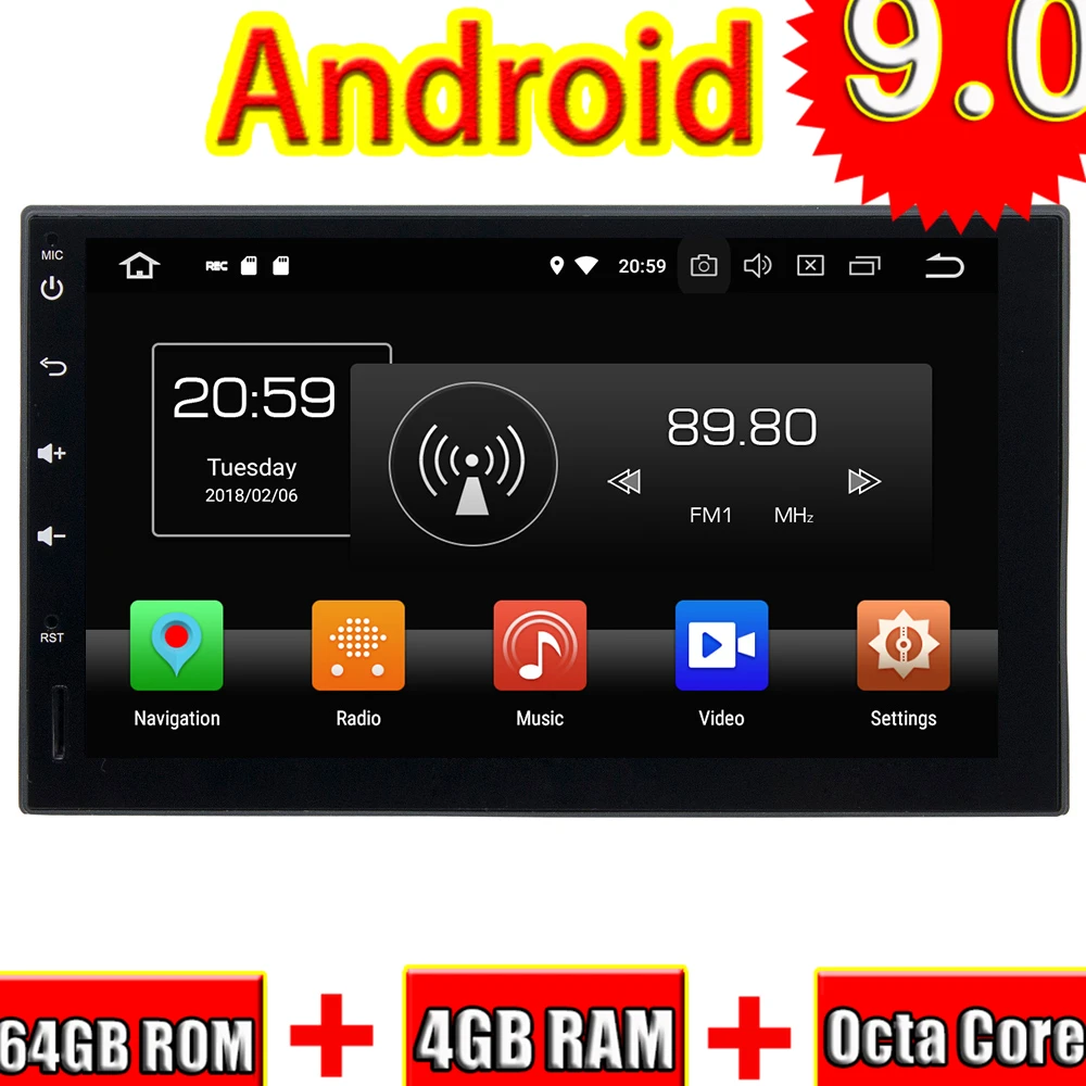 

Автомобильный медиаплеер Topnavi, Android 9,0, Универсальный 7-дюймовый аудио-радиоприемник, стерео, 2 DIN, GPS-навигация, без DVD, Восьмиядерный процессор...