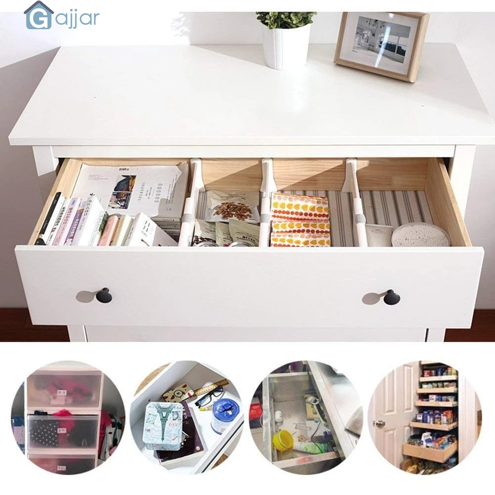 Перегородки для ящиков домашнего хранения белая подпружиненная растягивающаяся