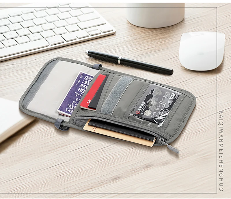 BUBM унисекс дорожный шейный чехол-кошелек с блокировкой RFID, чехол для паспорта с держателем кредитной карты, чтобы сохранить ваши наличные и документы в безопасности